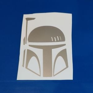 Two Star Wars Mandalorian Vinyl Stickers Boba Fett